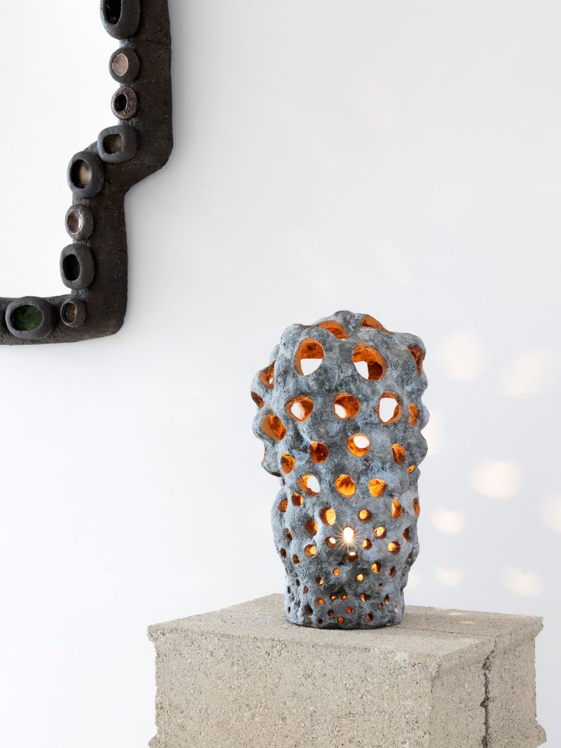 "Morille Bleutée" lamp