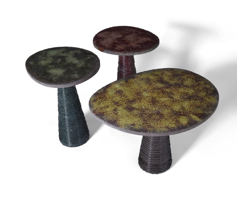 "Etnastone" side tables