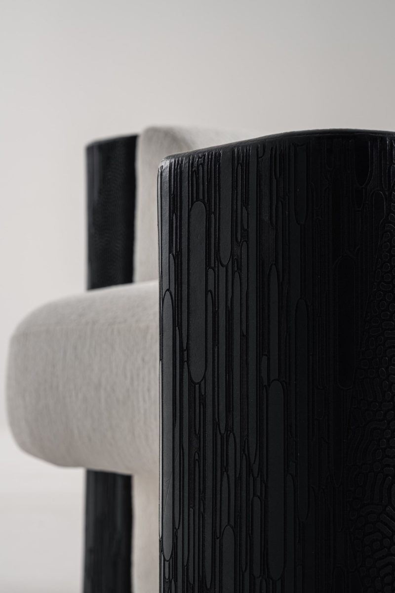Sculptural armchair