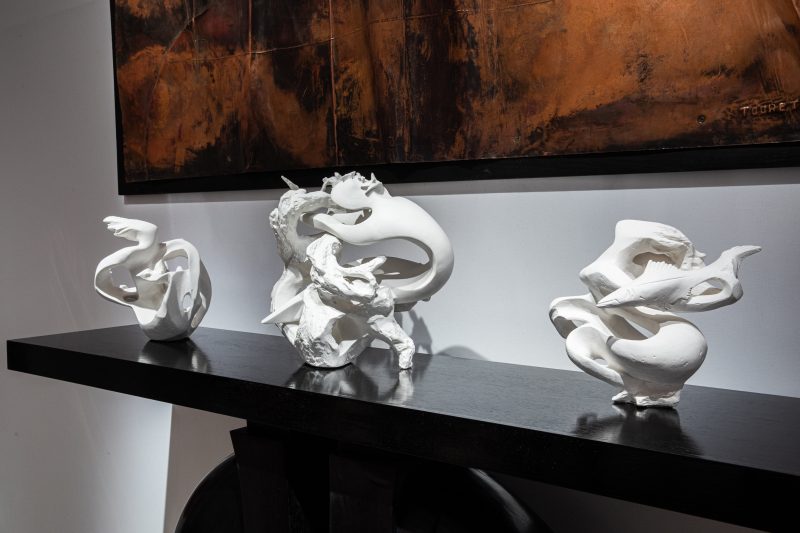 "Les Elements" 3 part centerpiece