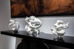 "Les Elements" 3 part centerpiece